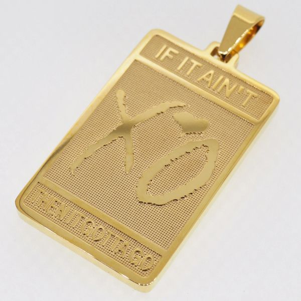 Gold Plated Rectangular XO Medallion Chain (Long) | The one & only XO ...
