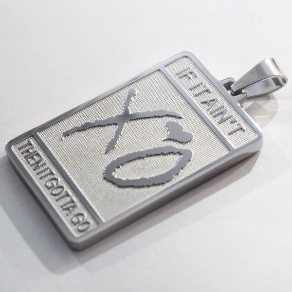 Stainless Steel Rectangular XO Medallion Chain (Long) | The one & only ...