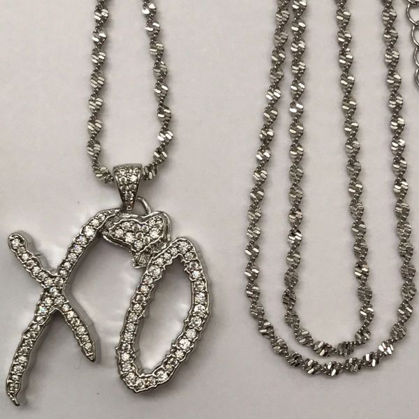 Medium Iced Out Stainless Steel XO Chain (Short) | The one & only XO ...