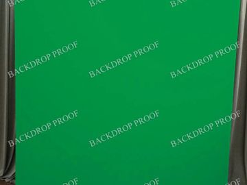 Green screen backdrop for photo and video booth rentals.