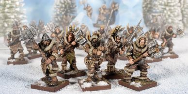 Miniature figures Comic king of war