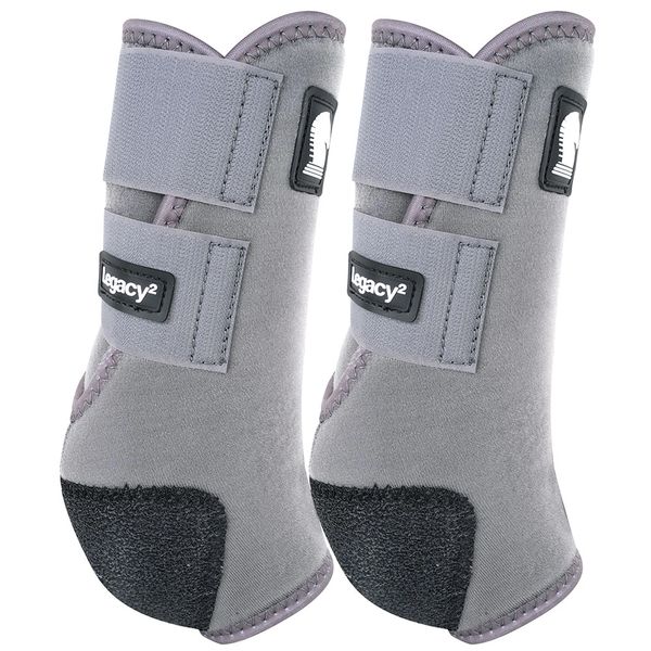 Classic Equine Legacy2 Hind Protective Sport Boots 2 pack Steel Grey The Wicked Pony Tack