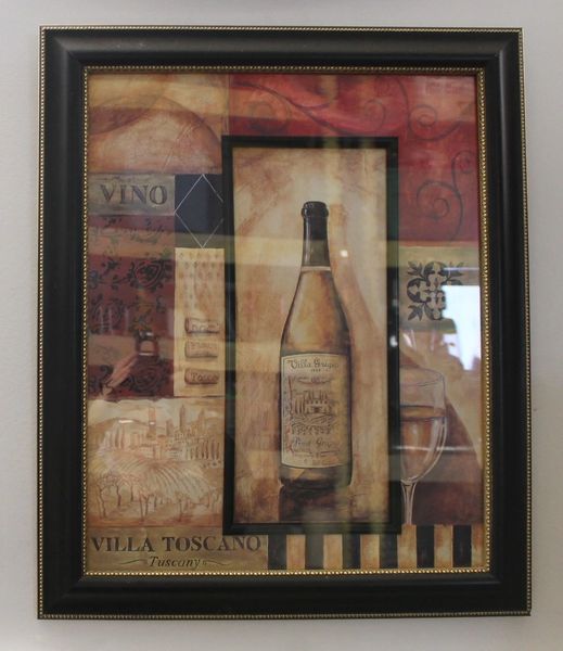 Wood Framed Print Picture of "Wine"