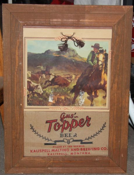 Cowboy Roping Cows-Gus Topper Beer/Kalispell Malting &Brewing Co.
