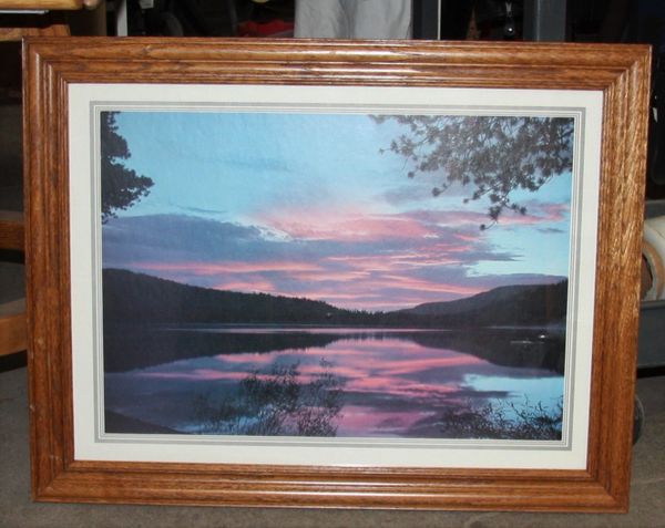 "Sunset on Water" Framed Photo
