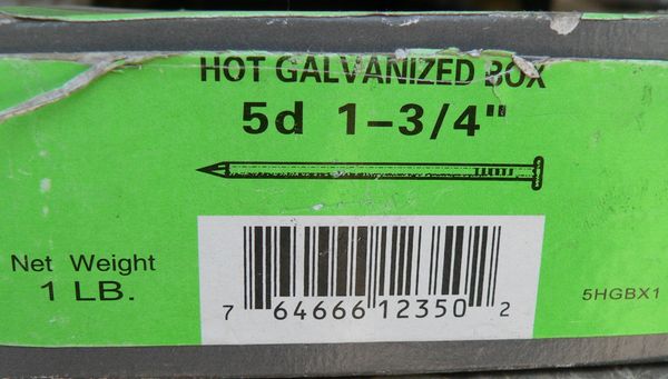Hot Galvanized 5d 1-3/4" Grip Rite 3/4 Lb. Box