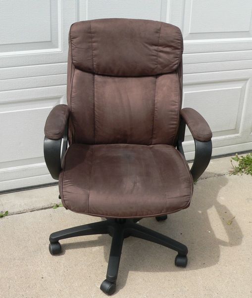 Suede best sale computer chair