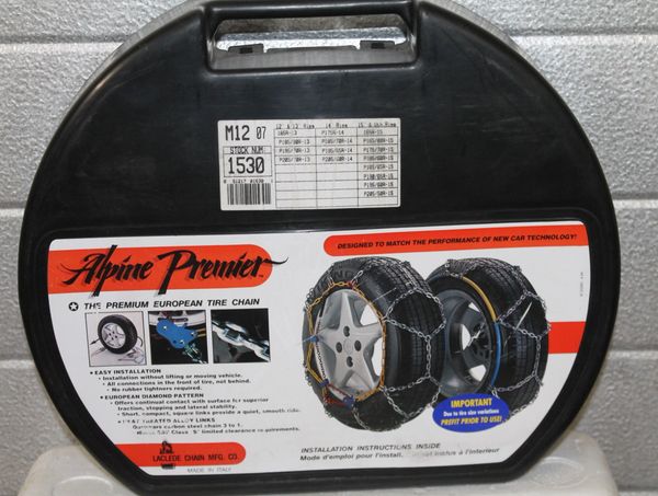 New Alpine Premier #1530 Tire Chains-See pics for sizes