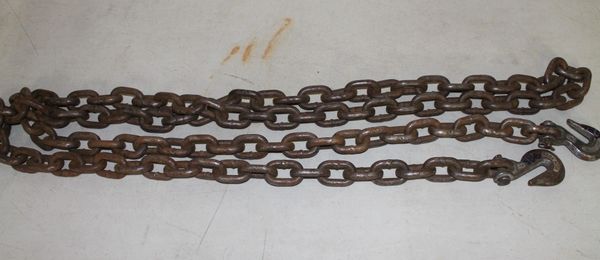 12 Feet of 1/4" Chain with Hooks