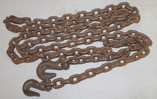 12 1/2 Foot 3/8" Chain with 2 Hooks
