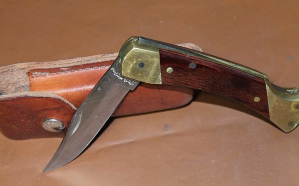 Uncle Henry Schrade LB7 Folding Lock Blade Knife with Case