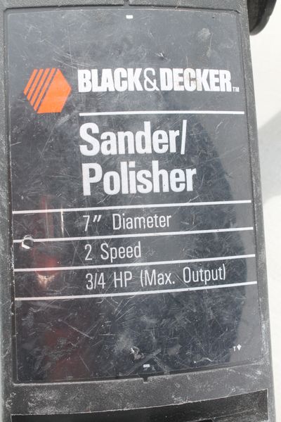 Black And Decker 7'' 2 Speed Sander/ Polisher