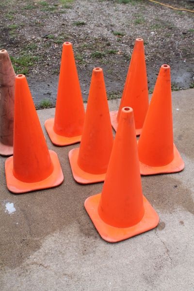 7 H.D. Safety/Barrier Rubber Cones