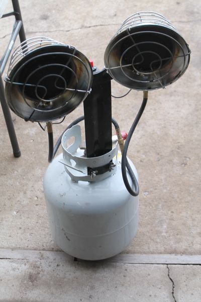 Double Burner Tank Mounted Propane Heater With Tank | Jolly Pack Rat  Quality Second Hand Internet Store