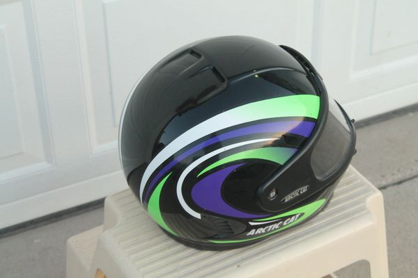 Large Size Arctic Cat Full Face Helmet With Flip Up Shield