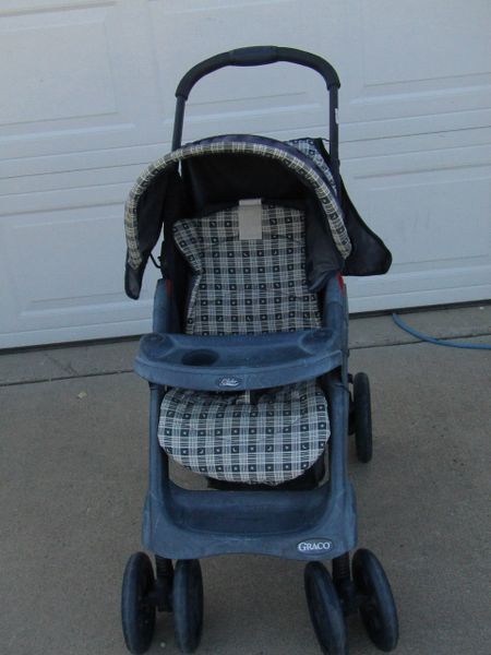 Blue Graco Baby Stroller