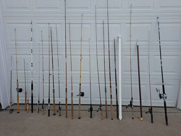 Various Fishing Poles & Reels For Sale