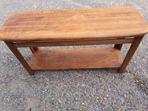 Solid Oak Sofa/ Console /Aquarium Table (NEEDS REFINISHED)