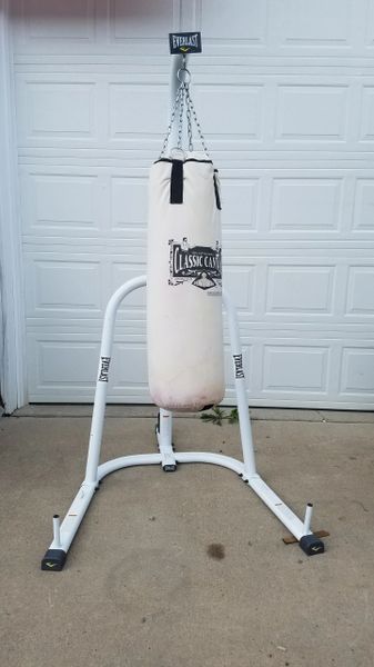 Century Classic Canvas Heavy Punching Bag and Everlast Stand