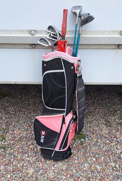 Ladies Golf Set Golfsmith Lady Tour II Wood Set, Irons Set & Callaway Big Bertha 9 Wood in Pink/Black Golf Bag