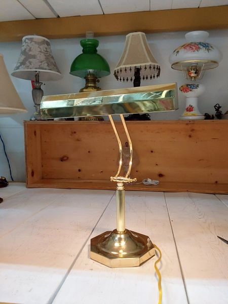 Gold Tone Adjustable Desk Lamp