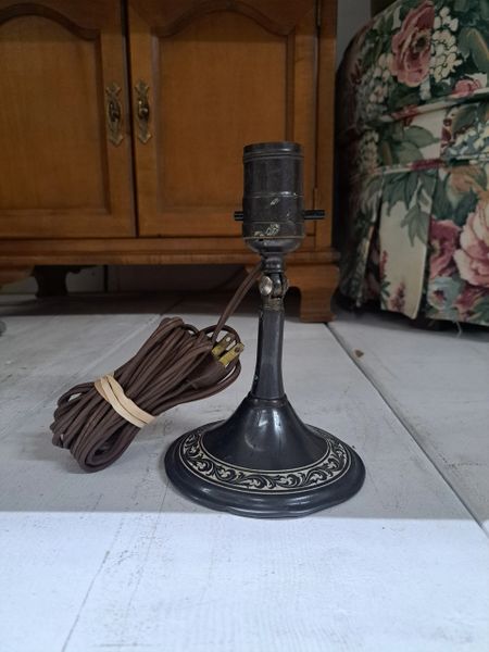 Vintage Small Metal Adjustable Lamp Base