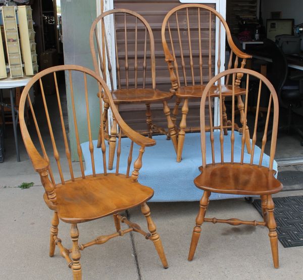 4 Ethan Allen Maple Chairs Jolly Pack Rat Quality Second Hand