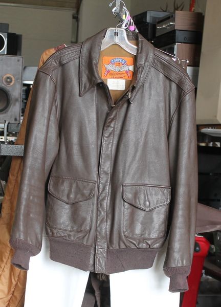 Cooper Type AZ - Brown Leather Bomber Jacket