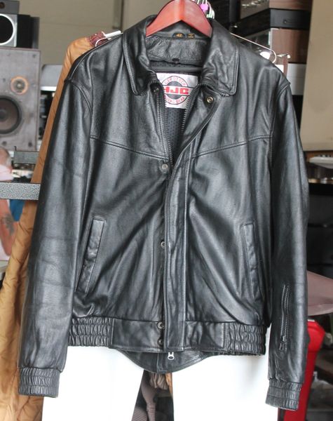 HJC Black Leather Cirotech Riding Wear Jacket-size 42