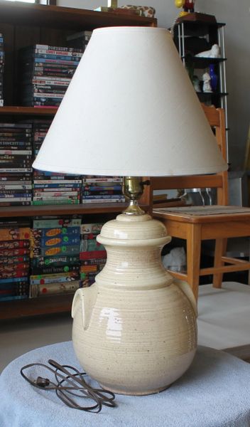 Tan Pottery Lamp