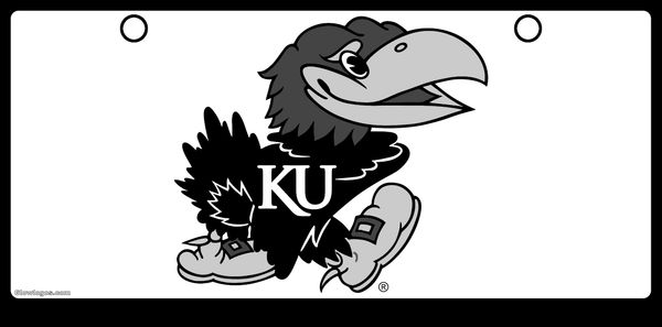 Jayhawk Gray Scale on White