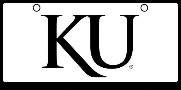 University of Kansas KU Black on White Background