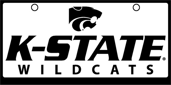 K-State Wildcats Black on White with Powercat