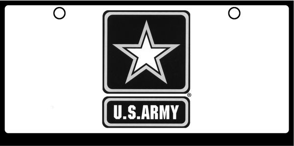 US Army Logo Grayscale on White