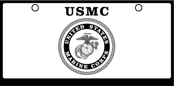 USMC with Seal Black On White