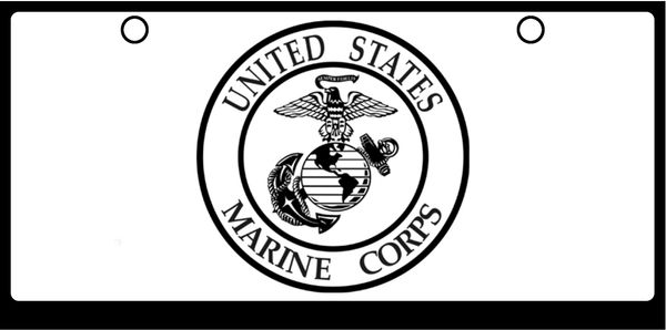US Marine Corps Seal Black On White