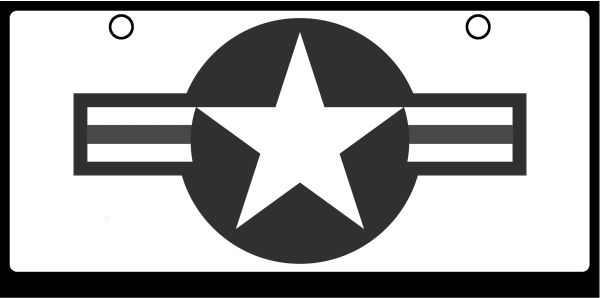 US Air Force Logos Grayscale on White