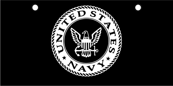 US Navy Seal White on Black