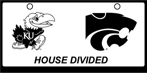House Divided KSU / KU Black on White