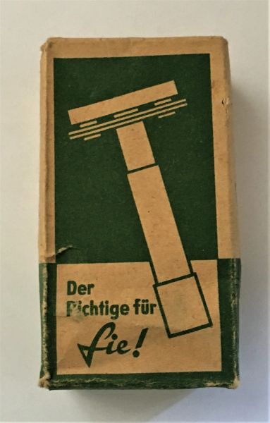 Unissued German Army Bakelite Razor is in its original sales box NOW SOLD!
