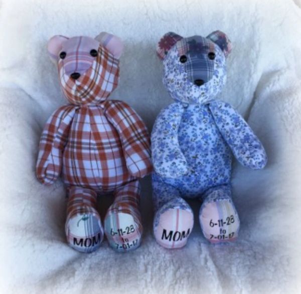 Memory Bear Bears Made From Shirts of Loved Ones. Keepsake 