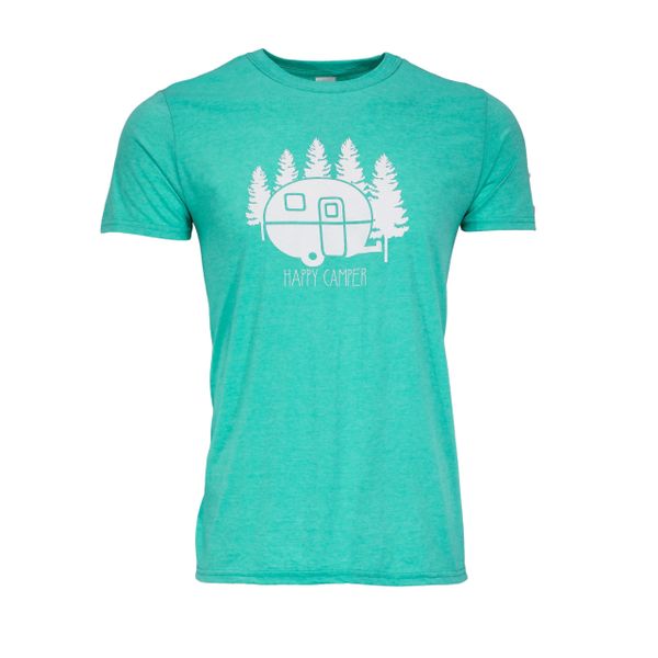 Happy Camper T-Shirt - Camping Shirt - Michigan Camping - Michigan Outdoors - Michigan Wilderness - MADE IN MICHIGAN!