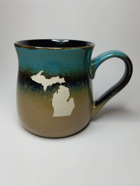 Rustic Tavern Michigan Map Mug