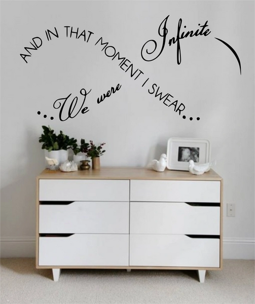 And in that moment I swear we were infinite Wall Decal