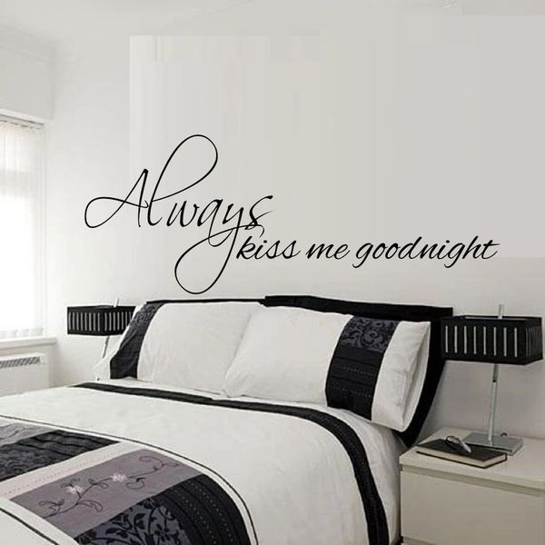 Always kiss me goodnight Wall Decal