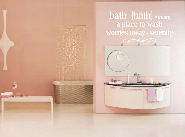 Bath - Noun a place to wash worries away Wall Decal