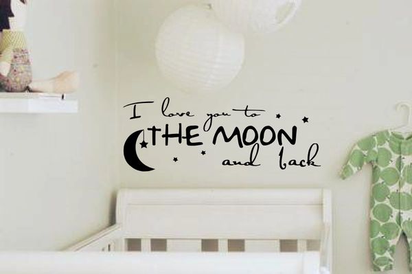 I love you to the moon and back Wall Decal