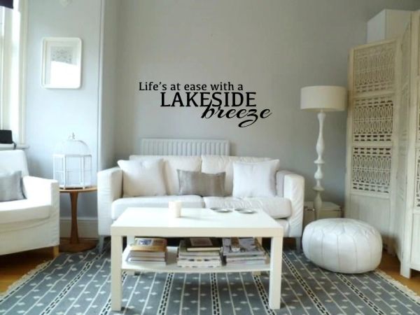 Life's at ease with a lake side breeze wall decal