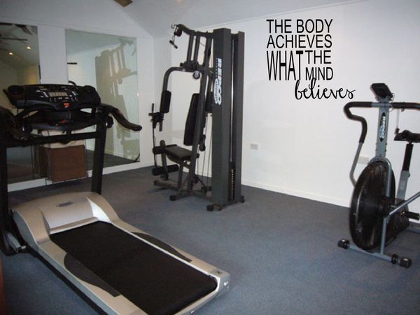 The body achieves what the mind believes Wall Decal