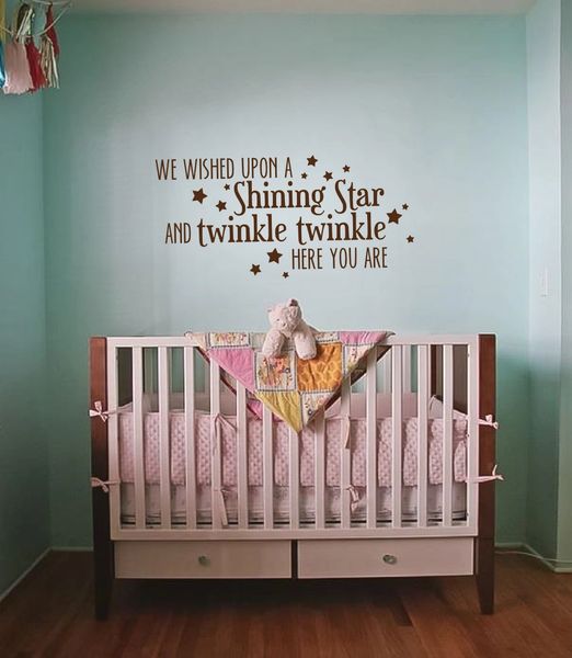 We wished upon a star and twinkle twinkle here you are Wall Decal